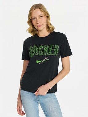 Wicked Womens Graphic Short Sleeves Tee - Black, Size XXS